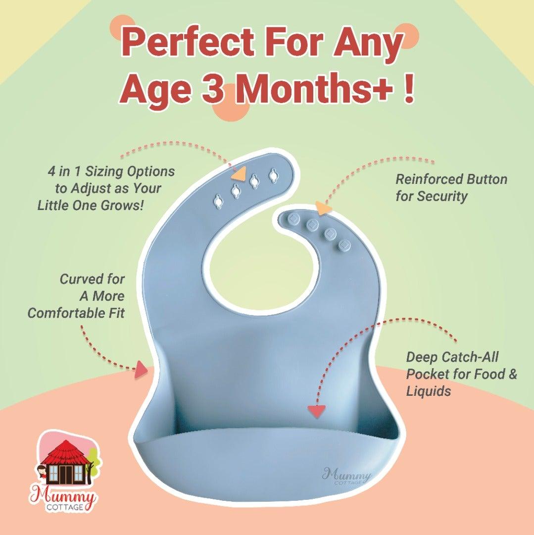 MummyCottage 4PC Silicone Feeding Set | BPA Free, 100% Food-Grade Silicone, Microwave Oven Safe - Mummy Cottage